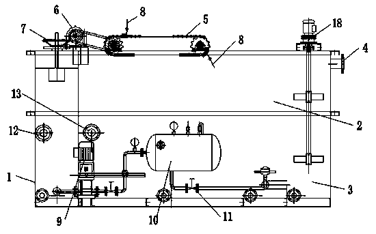 Slag scrap-away device of electroplating oil-water separating device