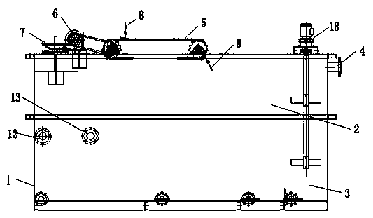 Slag scrap-away device of electroplating oil-water separating device