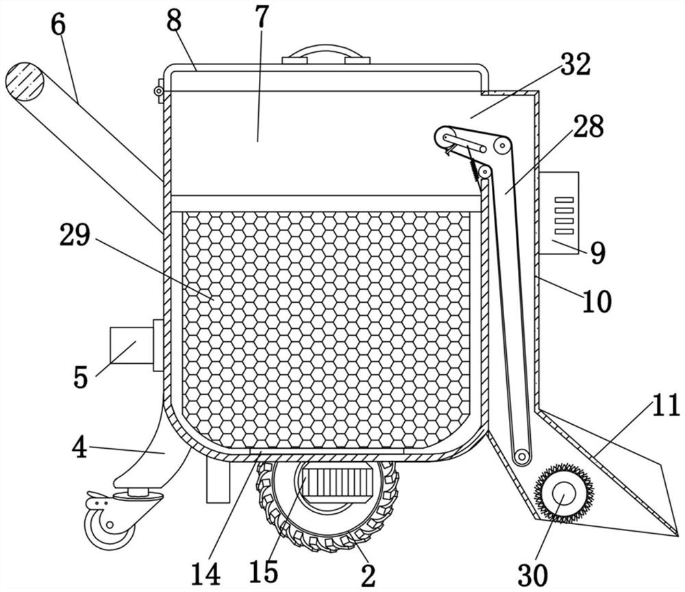 A waste collection device for mechanical processing