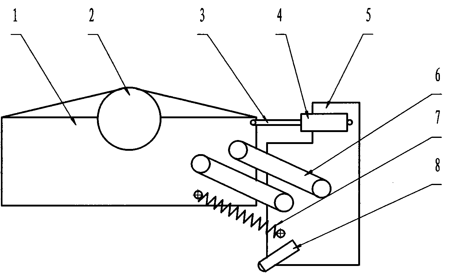 Edge dust collection port automatic avoiding device for motor sweeper