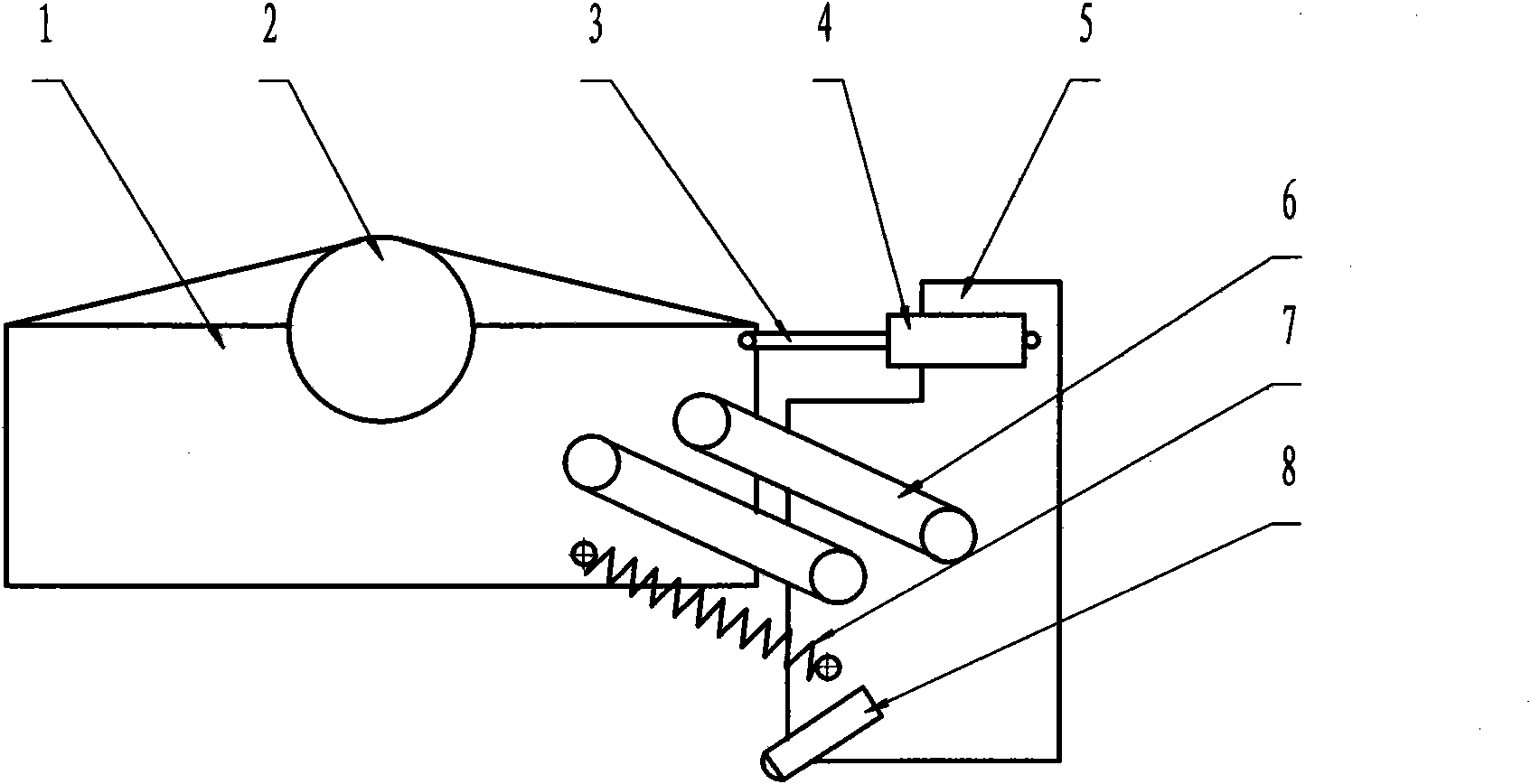 Edge dust collection port automatic avoiding device for motor sweeper