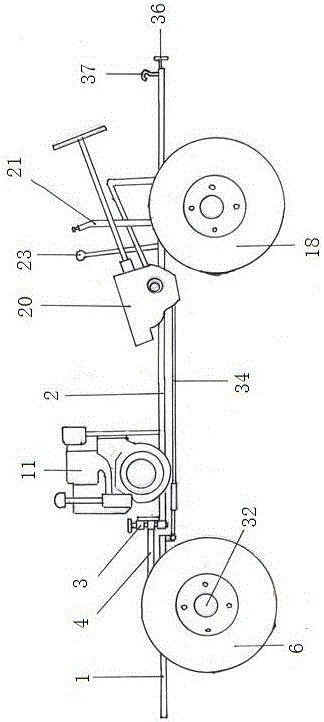 Eight-wheel drive mountain load tractor