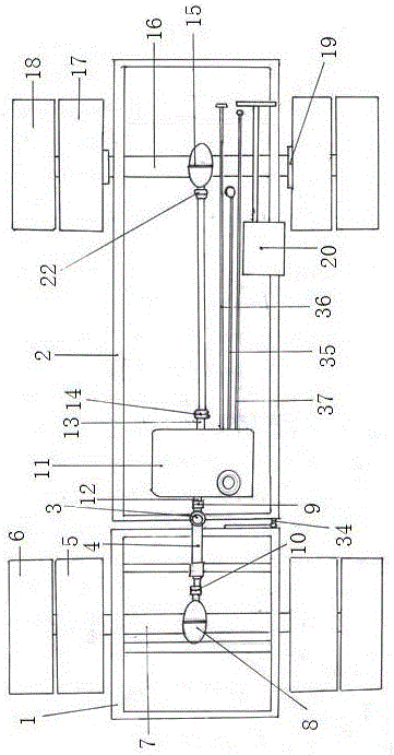 Eight-wheel drive mountain load tractor