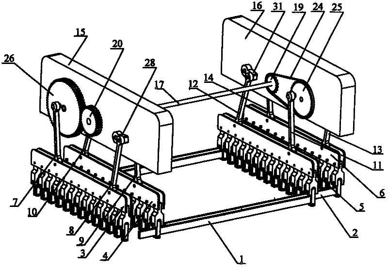 Griffe transmission mechanism of electronic jacquard machine