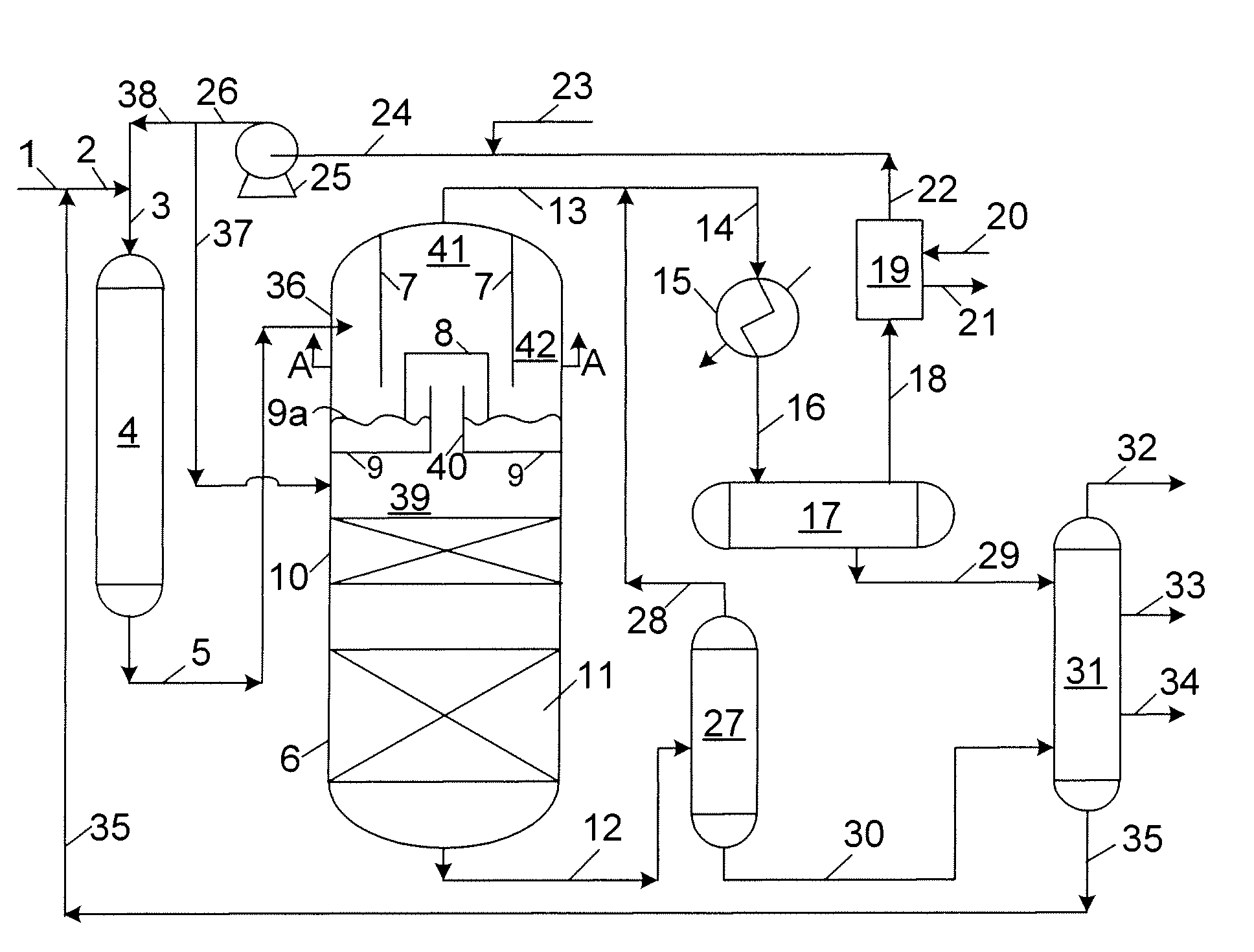 Apparatus for hydrocracking a hydrocarbon feedstock