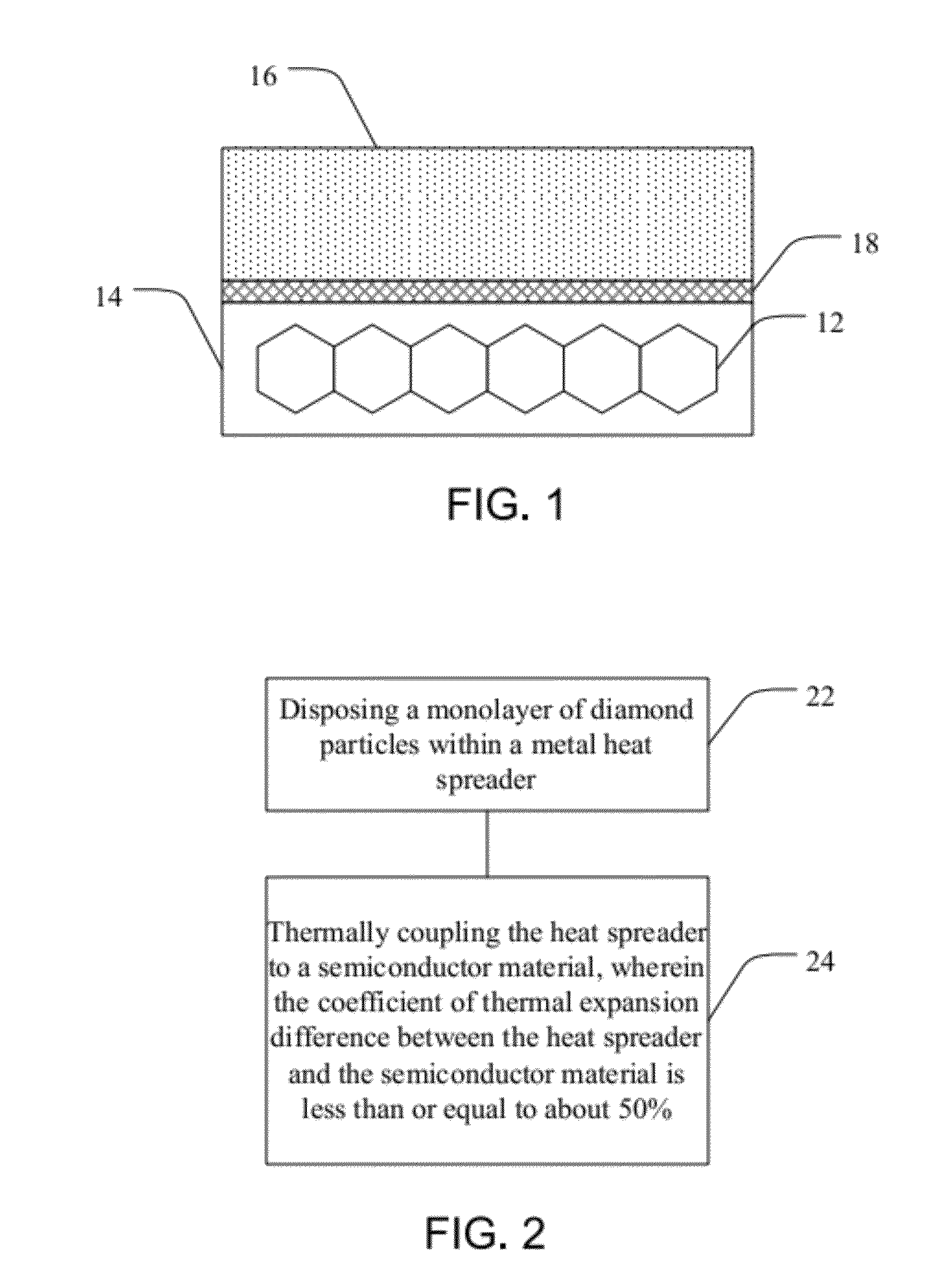 Diamond Particle Mololayer Heat Spreaders and Associated Methods