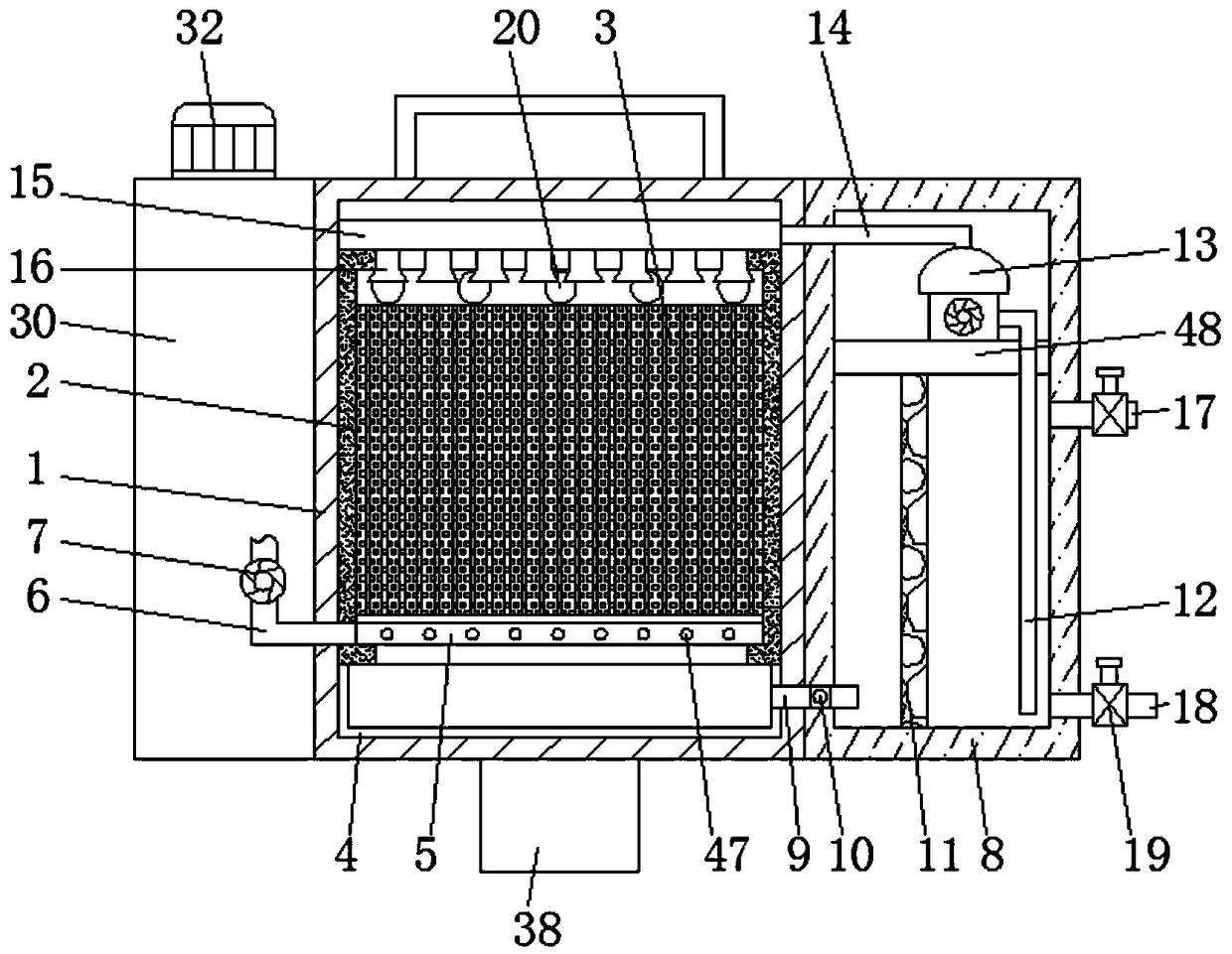 Working method of high-efficiency and environment-friendly air purification dust removing equipment