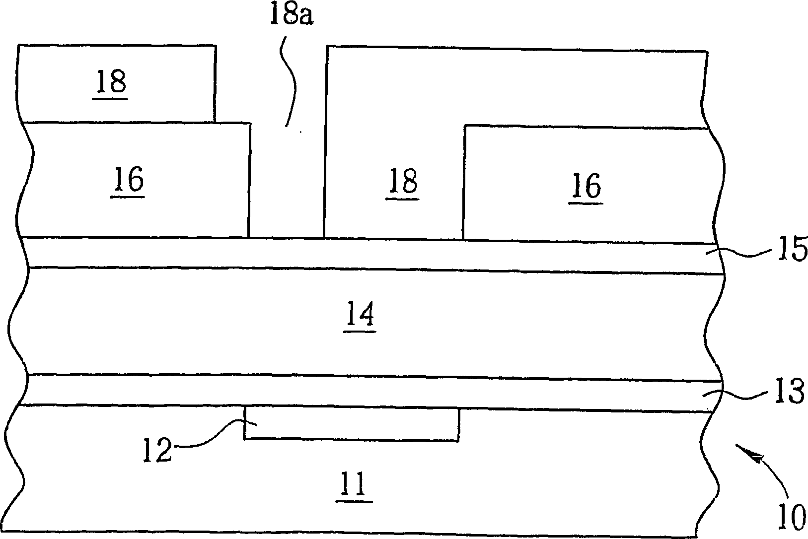 Process for making double inlay structure for preventing positioning error