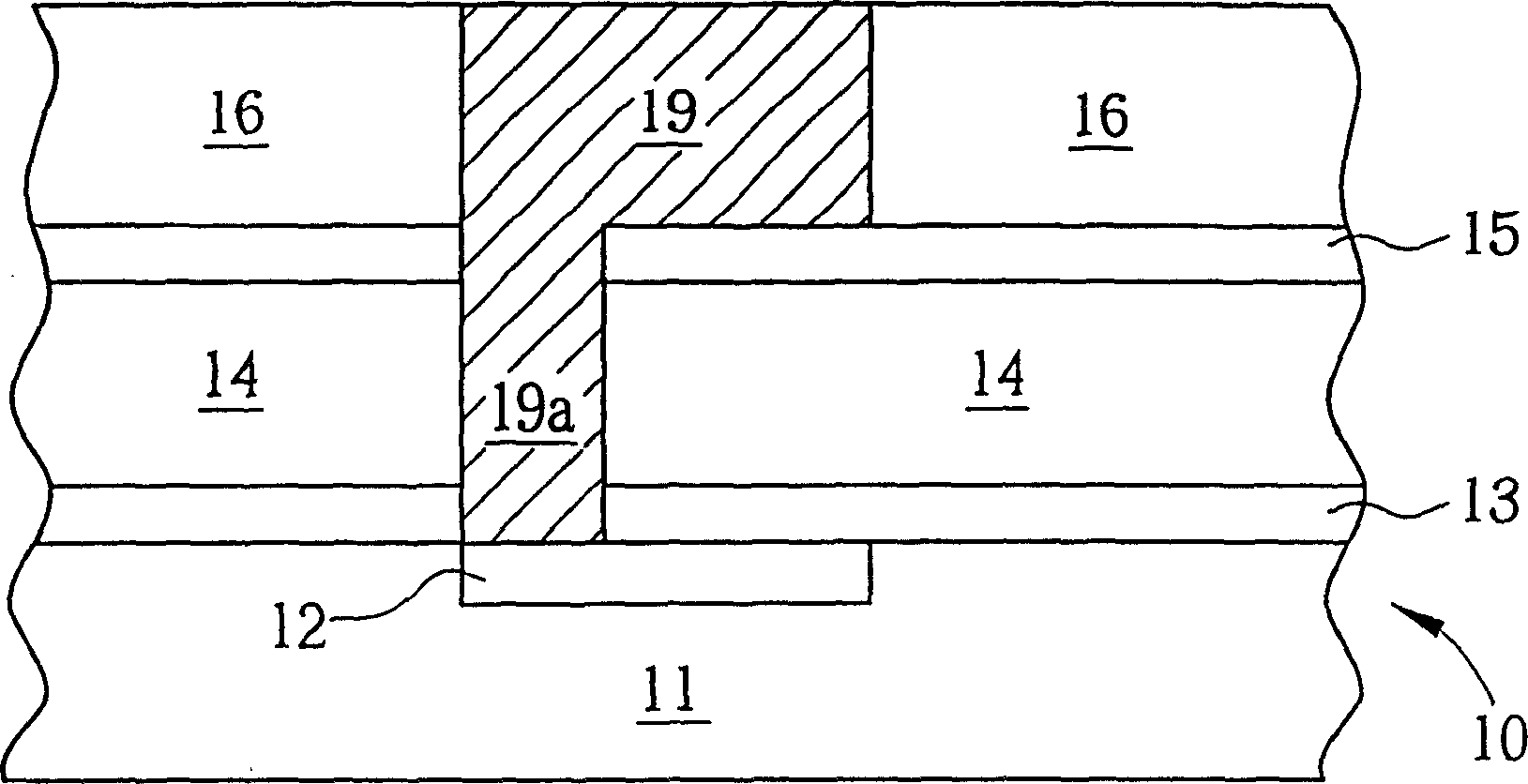 Process for making double inlay structure for preventing positioning error