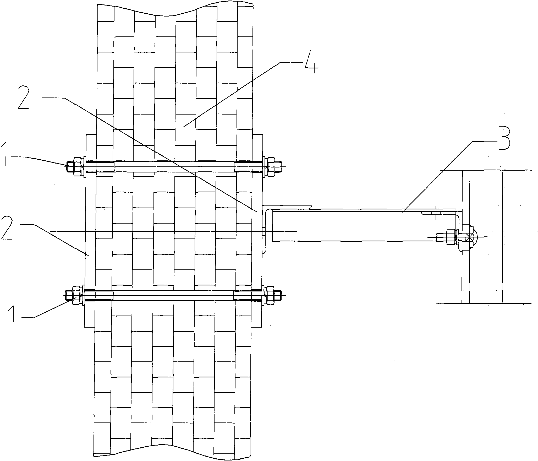 Fixing structure of guide rail bracket of elevator