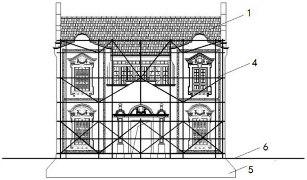 Suspension translation system and method of existing building