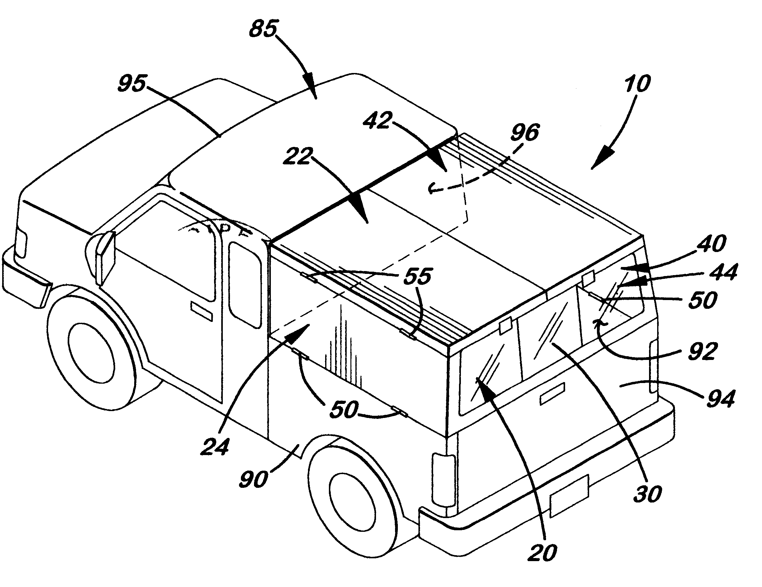 Motor vehicle foldable canopy