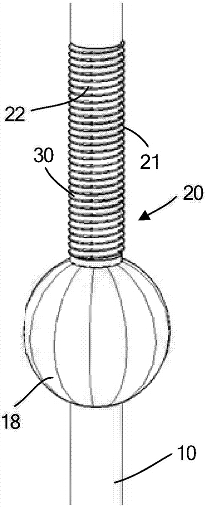 Threaded catheter with coating