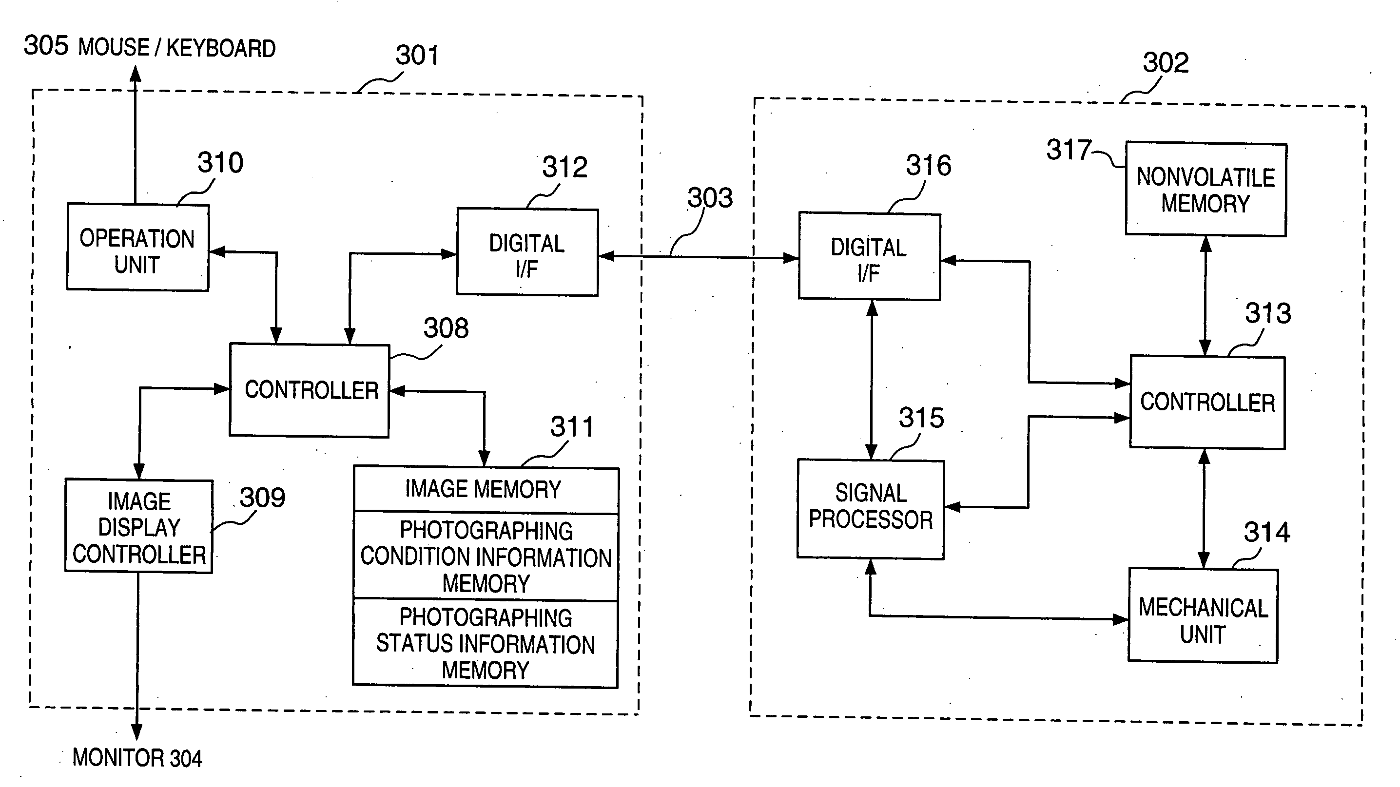 Management and setting of photographing condition of image sensing apparatus
