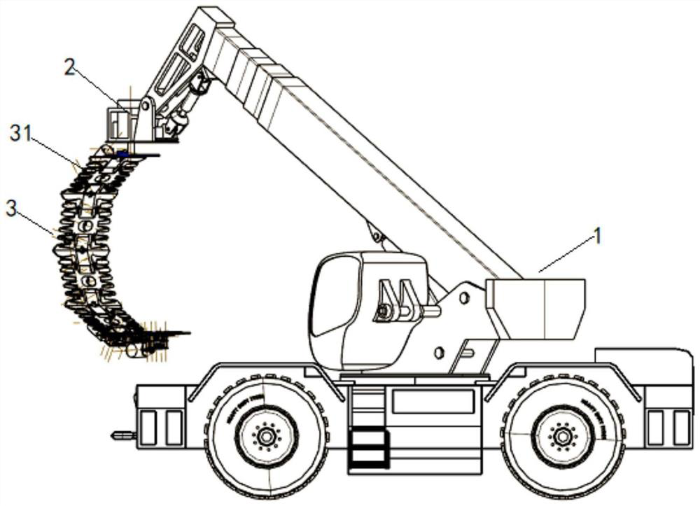 Automatic adjusting type vehicle-mounted hedge trimmer