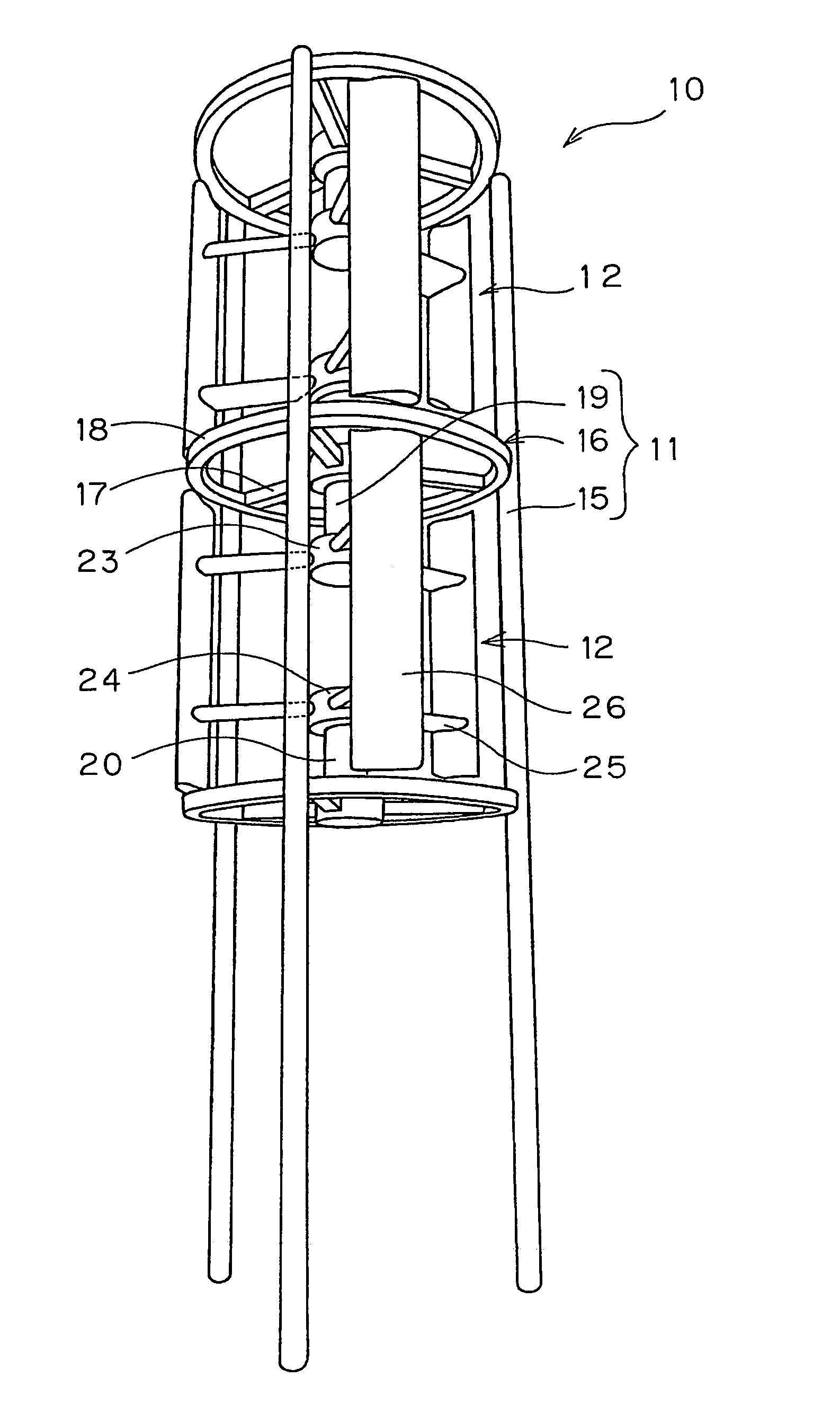 Rotor supporting structure of windmill for power generation