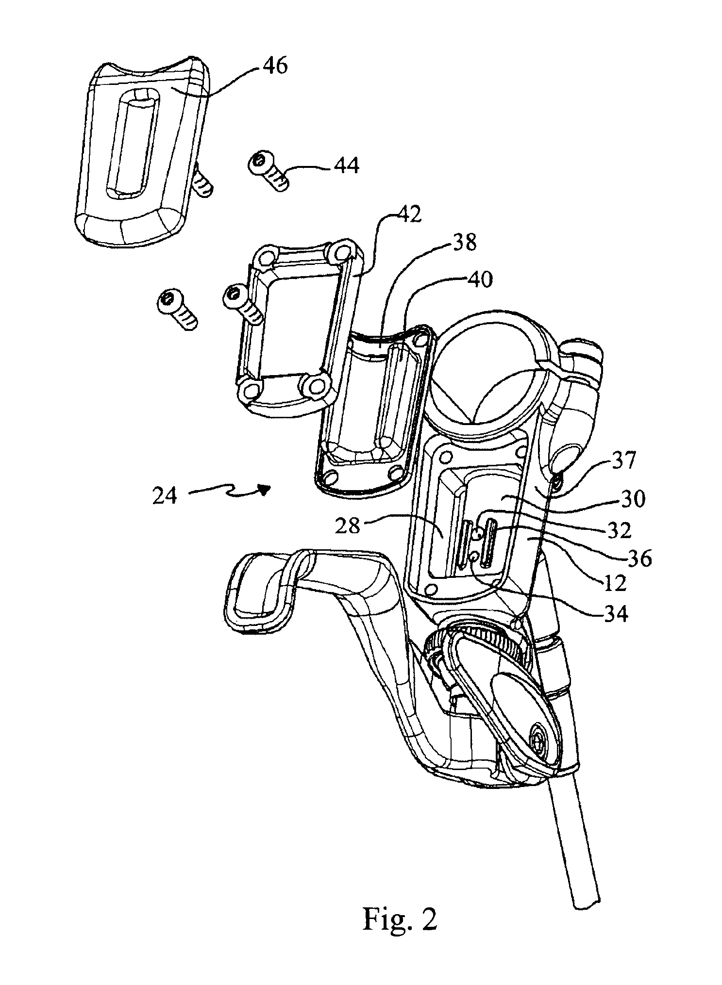 Reach adjustment mechanism for a master cylinder lever of a hydraulic disc brake