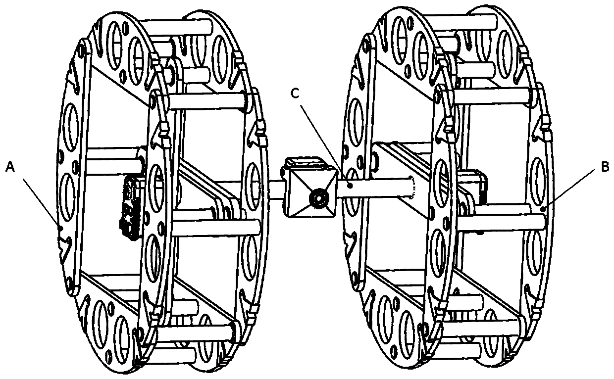 A type of wheeled rolling reconnaissance robot