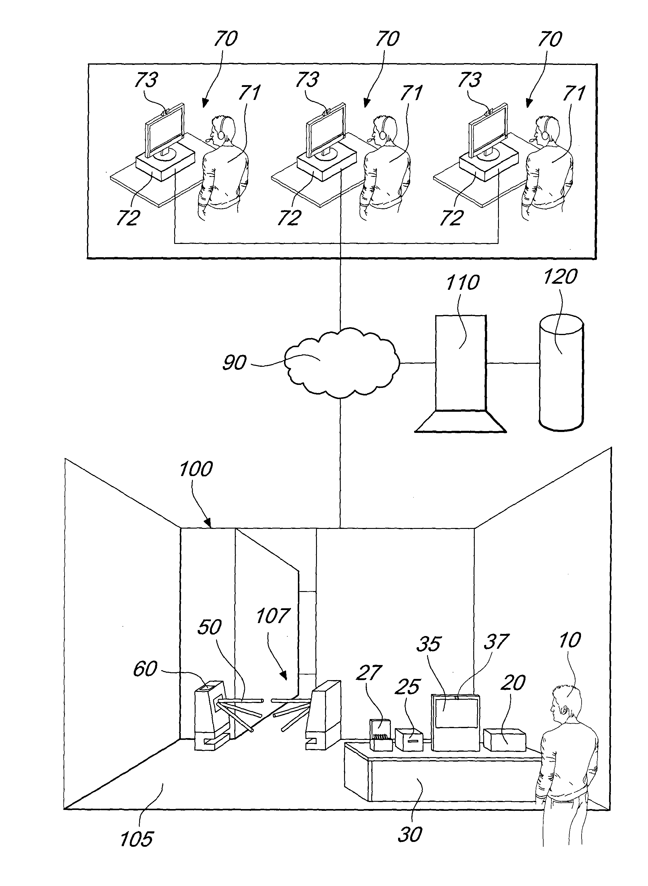 System for remotely providing services through video communication