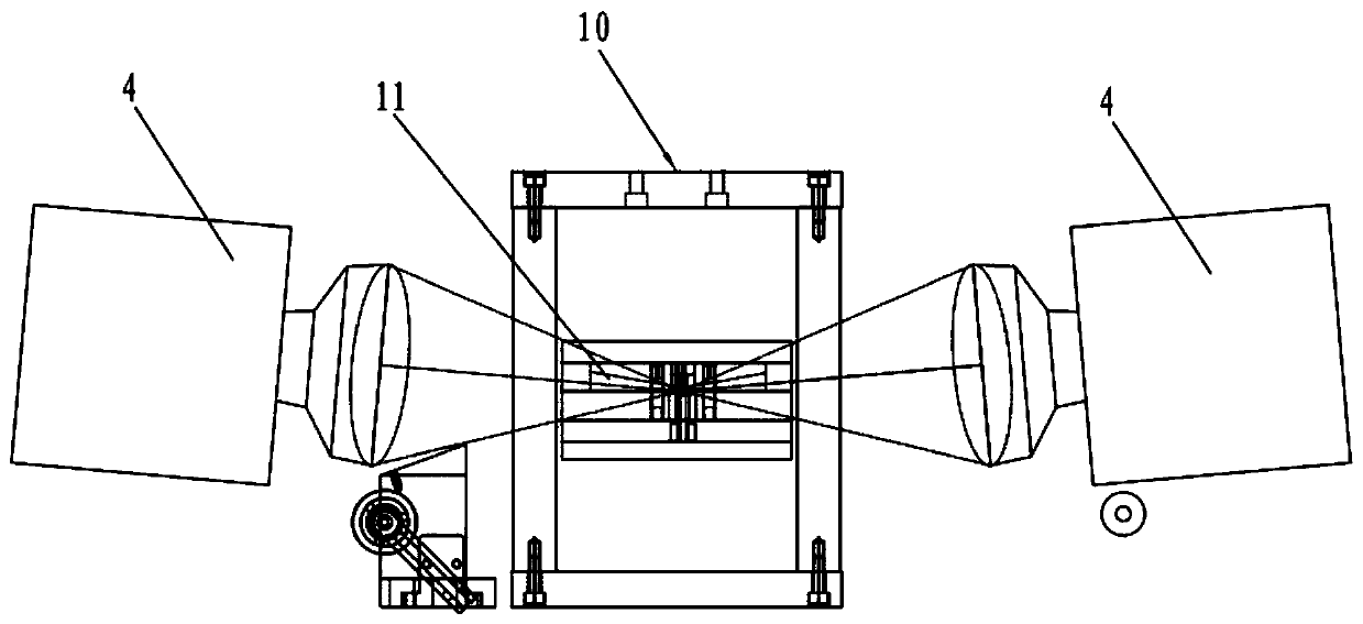 Vertical feeding welding device