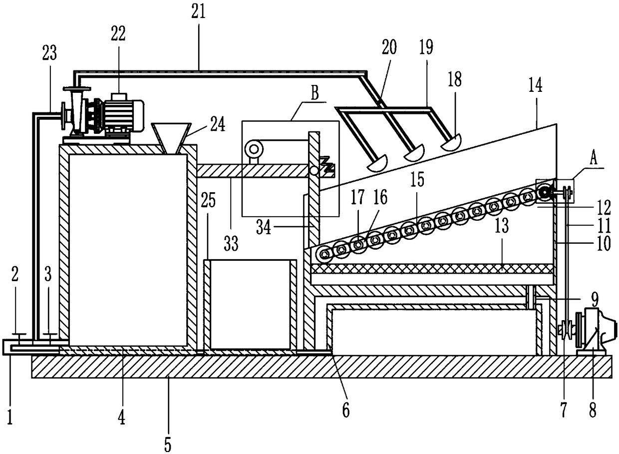 Oil jetting machine easy to recycle and reuse for loudspeaker box manufacturing