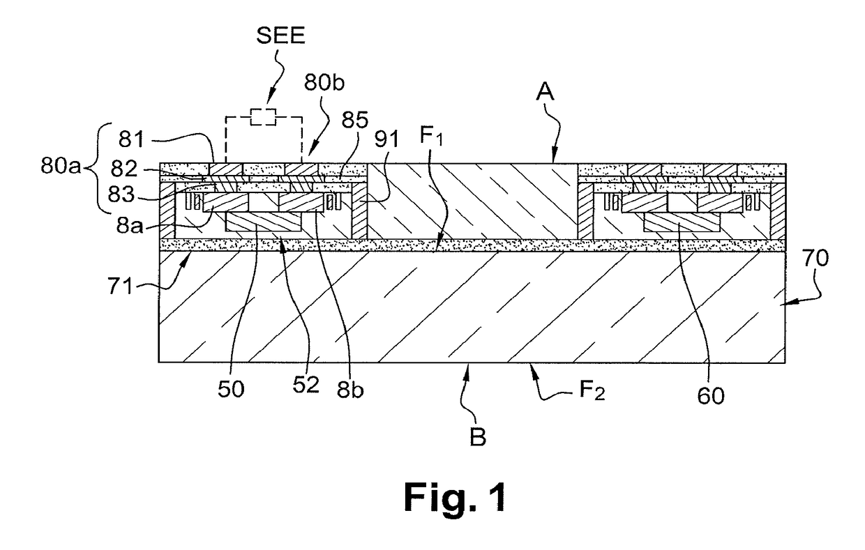 Device for connecting at least one nano-object associated with a chip enabling a connection to at least one external electrical system and method of fabrication thereof