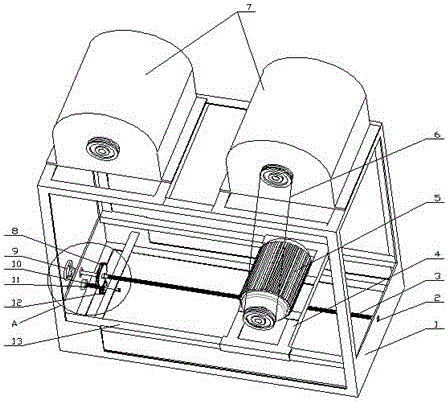 Belt wheel tensioning and fast-changing device