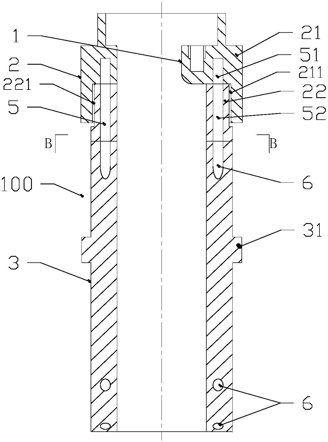 Drainage device capable of changing flow direction of carrier gas