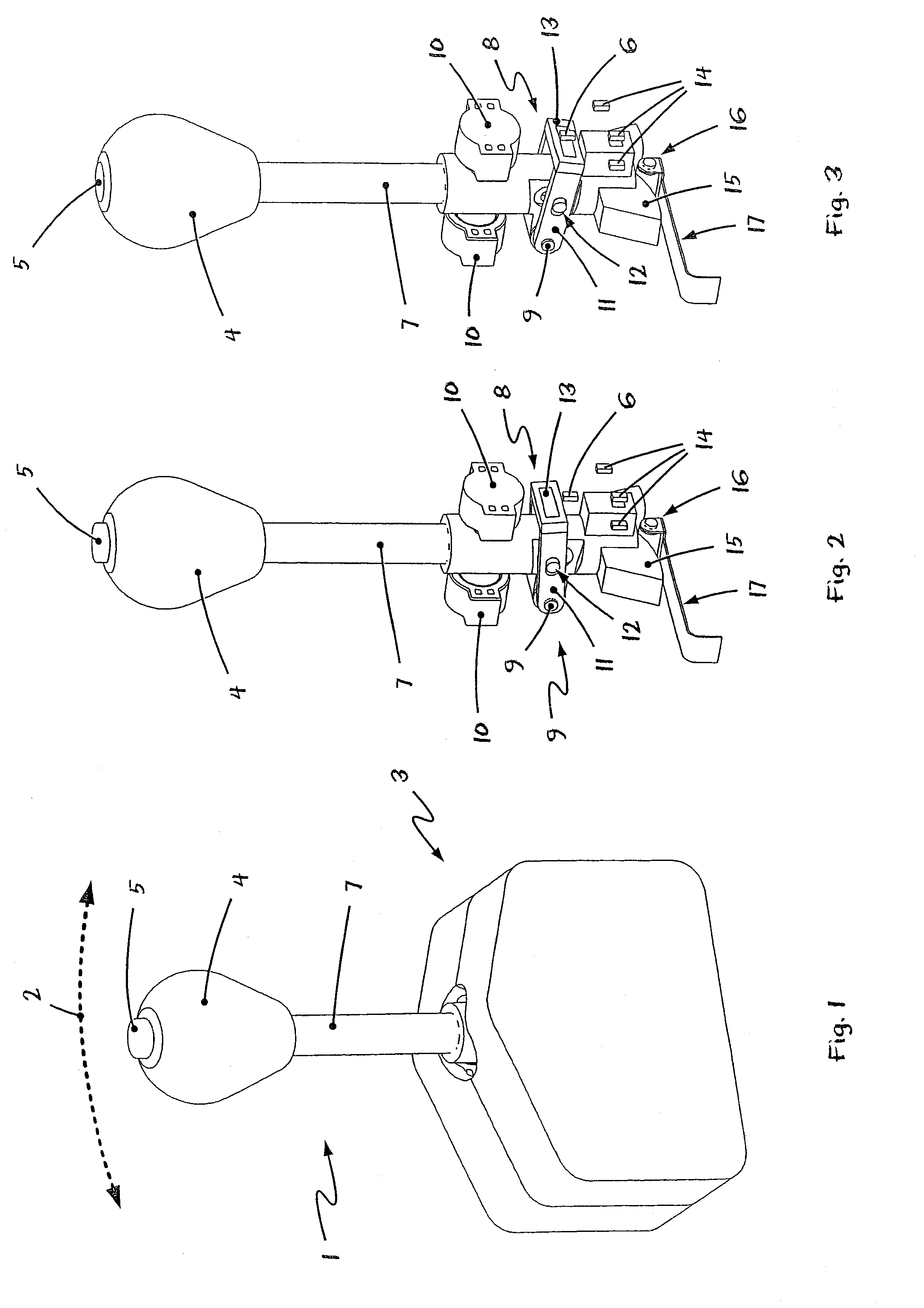 Actuating device with an additional switching element
