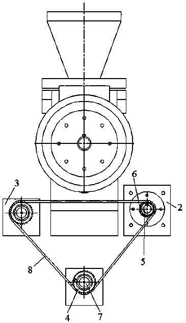 Continuous blanking device for manufacturing medicine powder packages