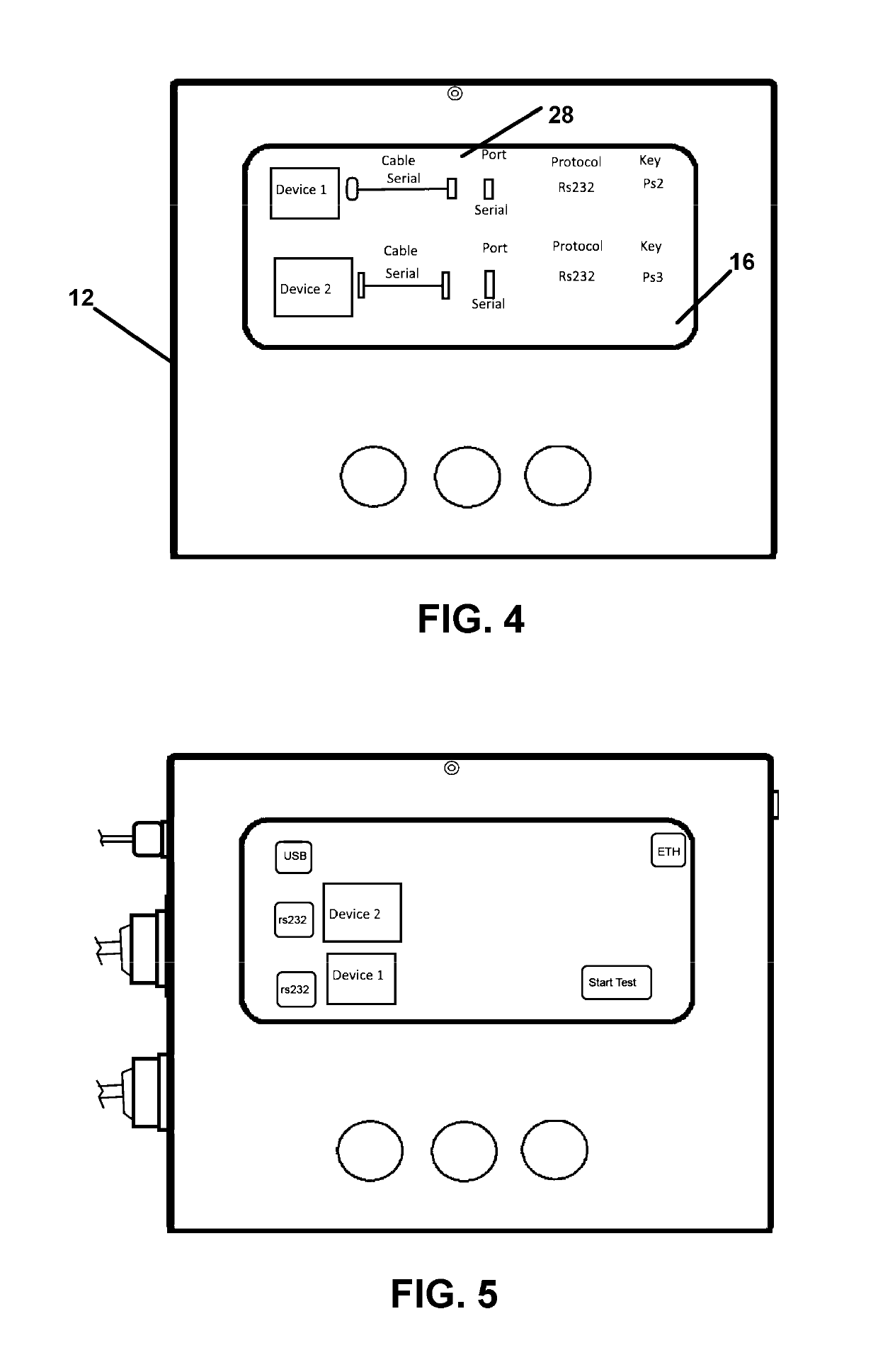 Optically initiated configuration and cryptographic test key transfer for testing interconnected electronic devices