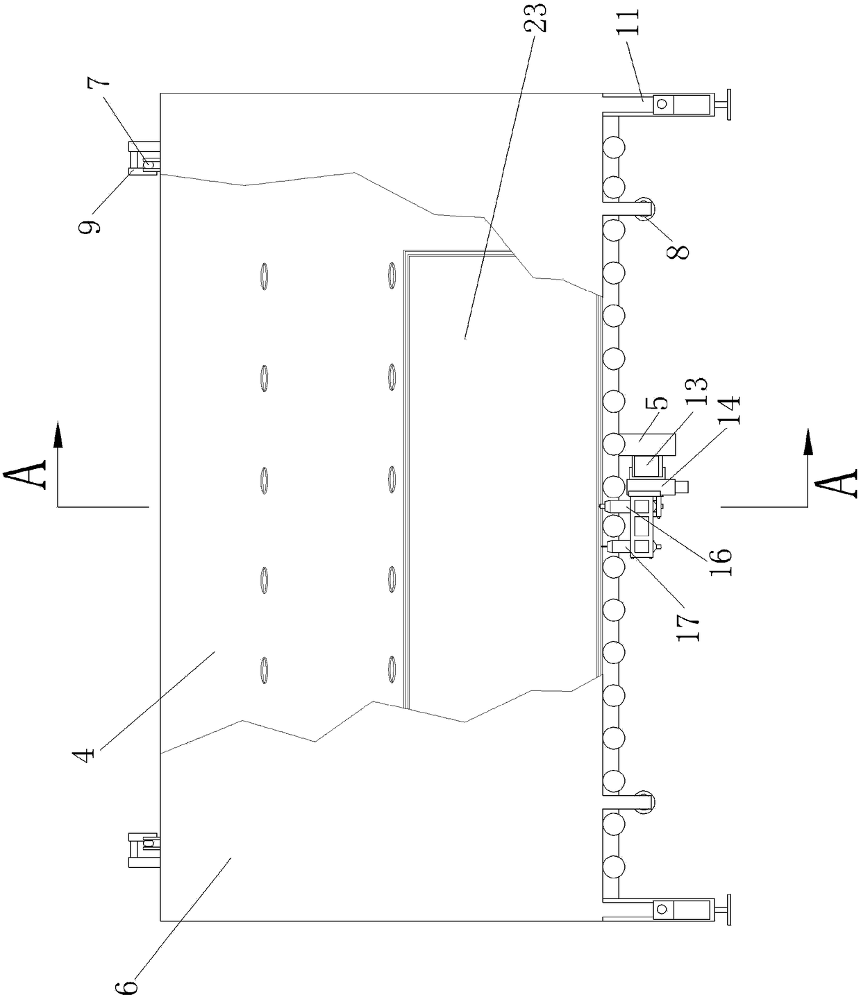 Hollow glass glue injection and sheet combining all-in-one machine