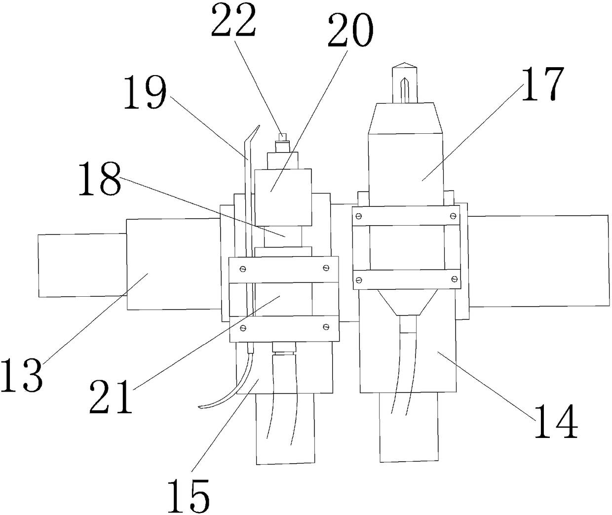 Hollow glass glue injection and sheet combining all-in-one machine