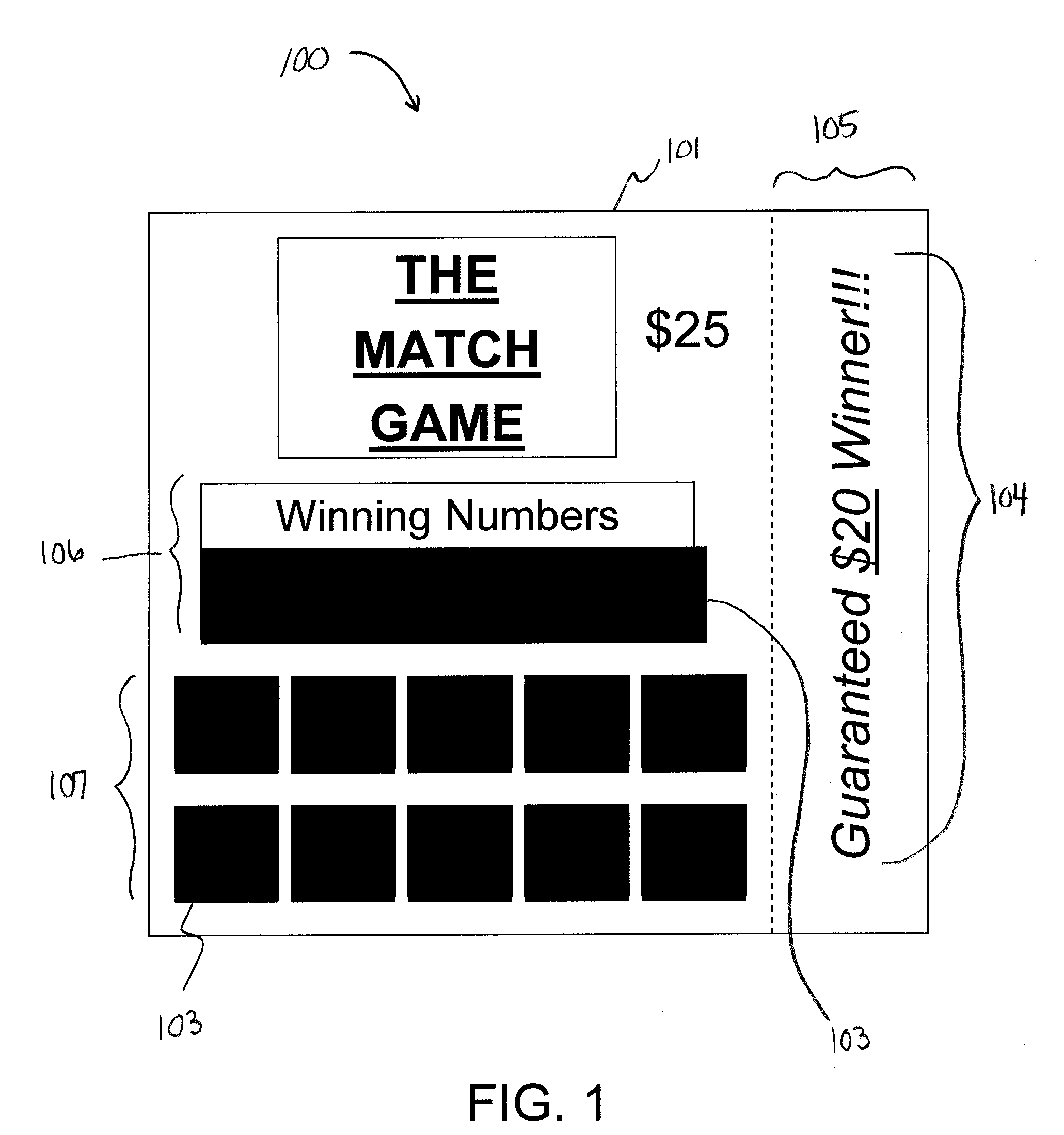 Game apparatus and method of playing game with a minimum prize