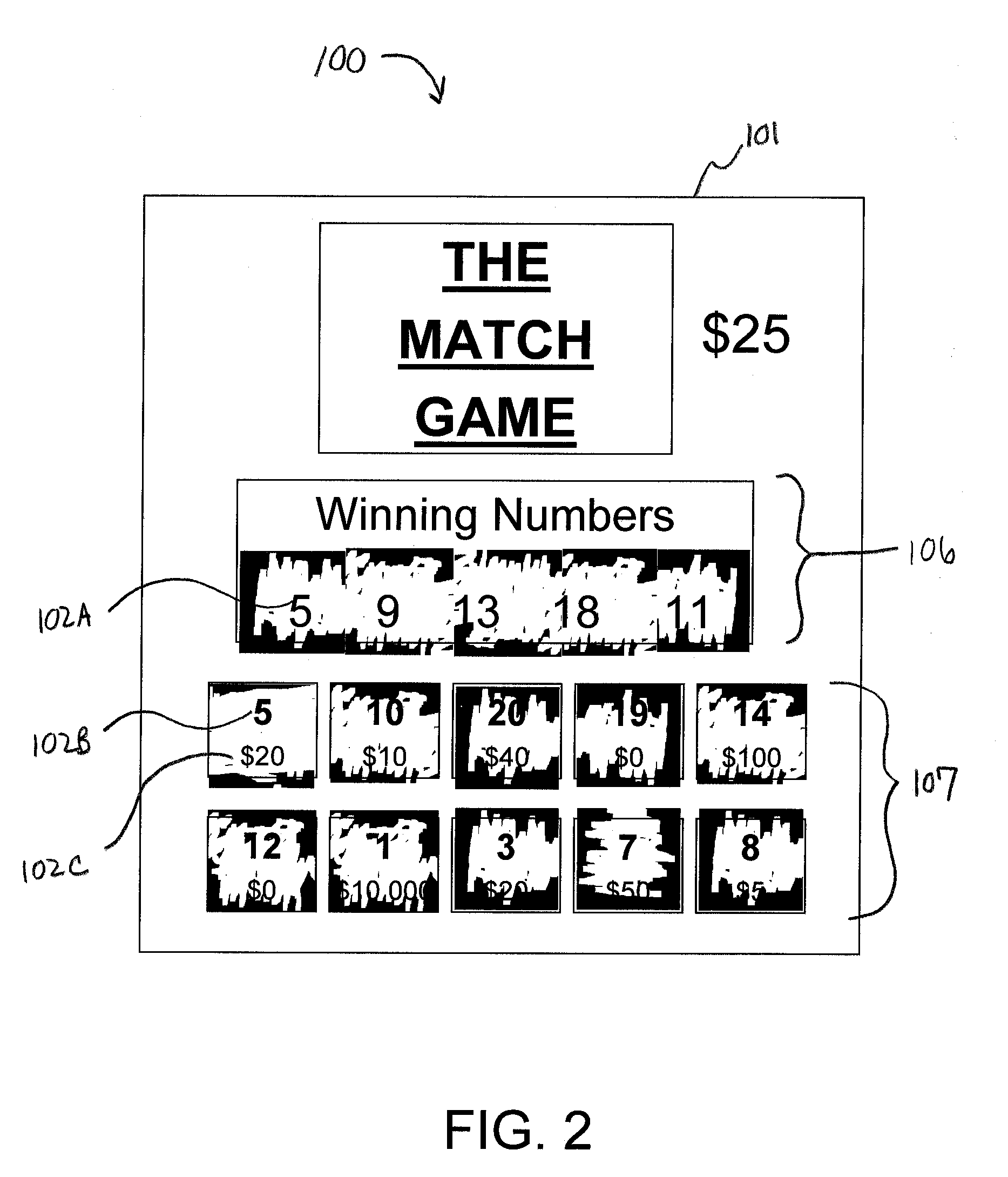 Game apparatus and method of playing game with a minimum prize