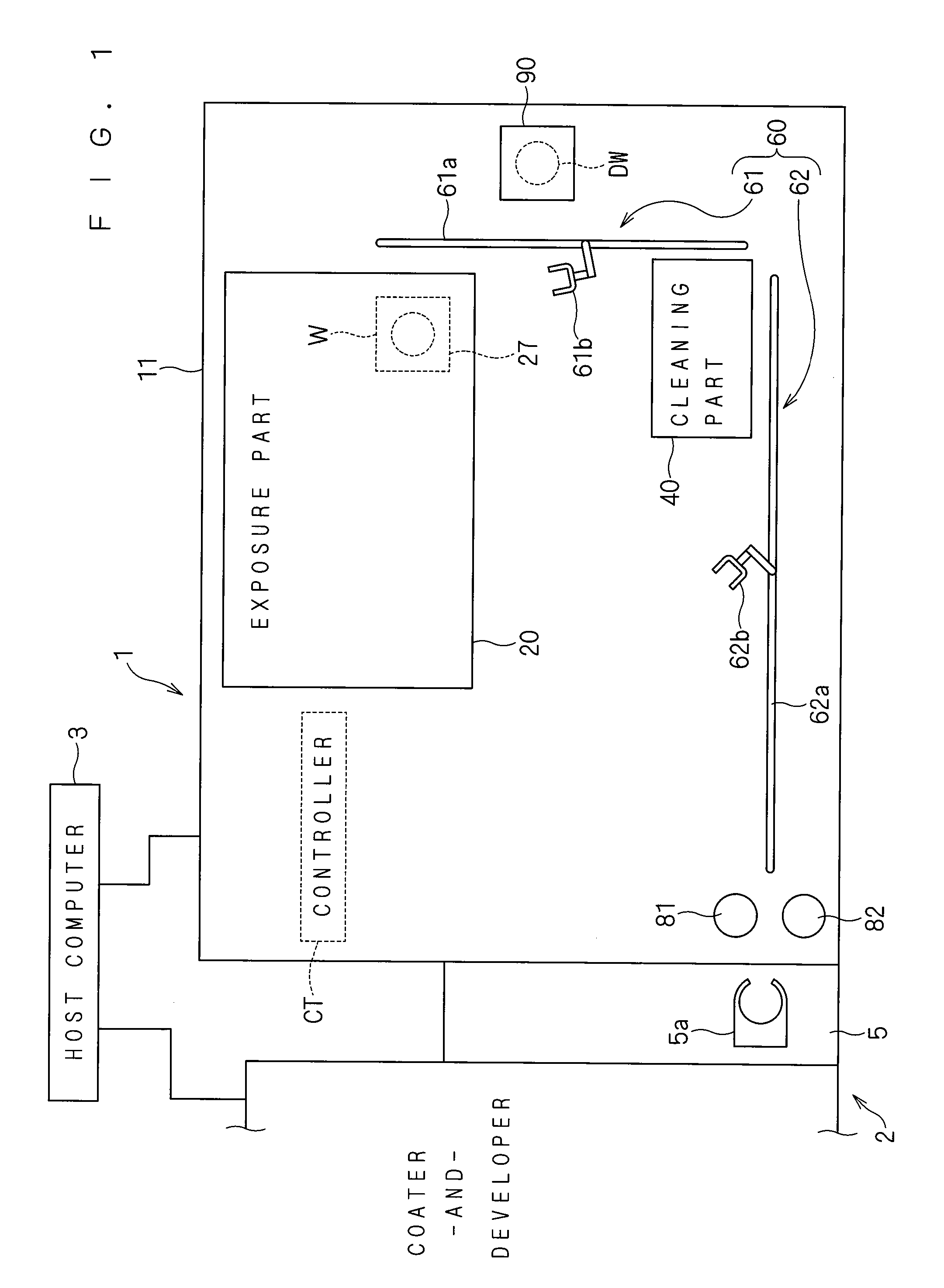 Substrate processing apparatus for performing exposure process