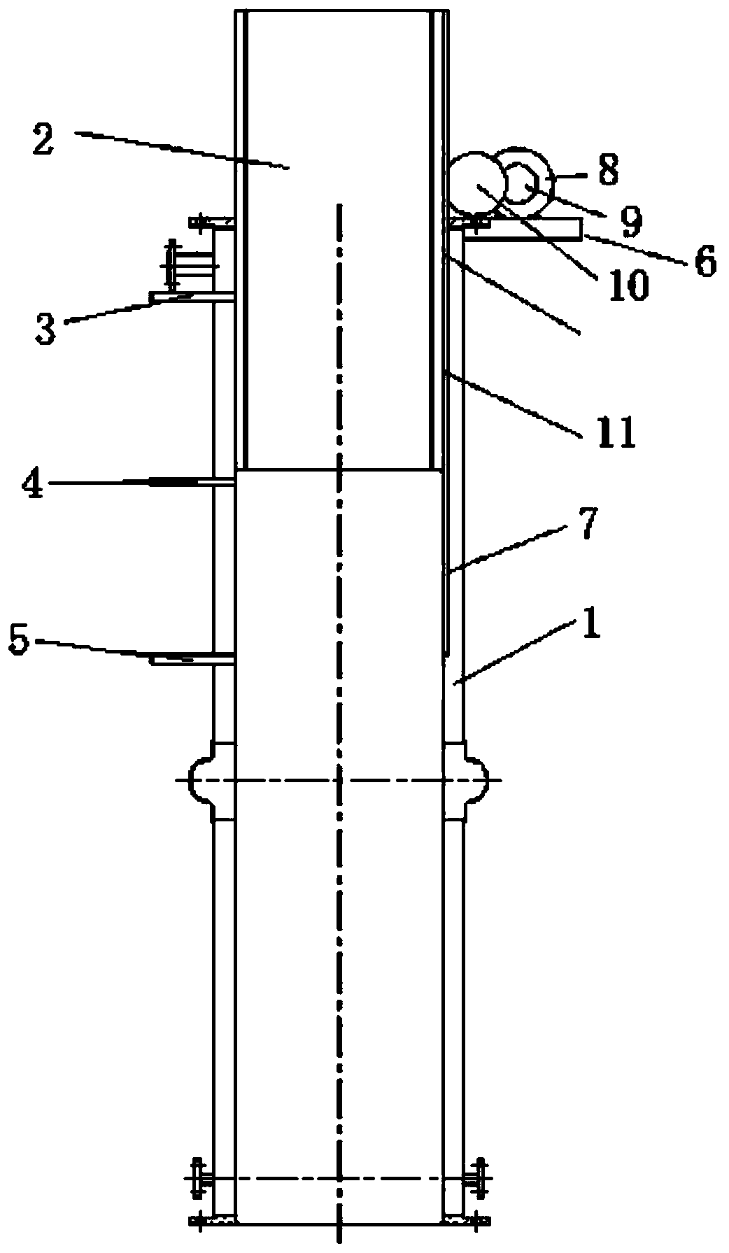 Coke oven ascension pipe heat exchanger with changeable heat exchange area