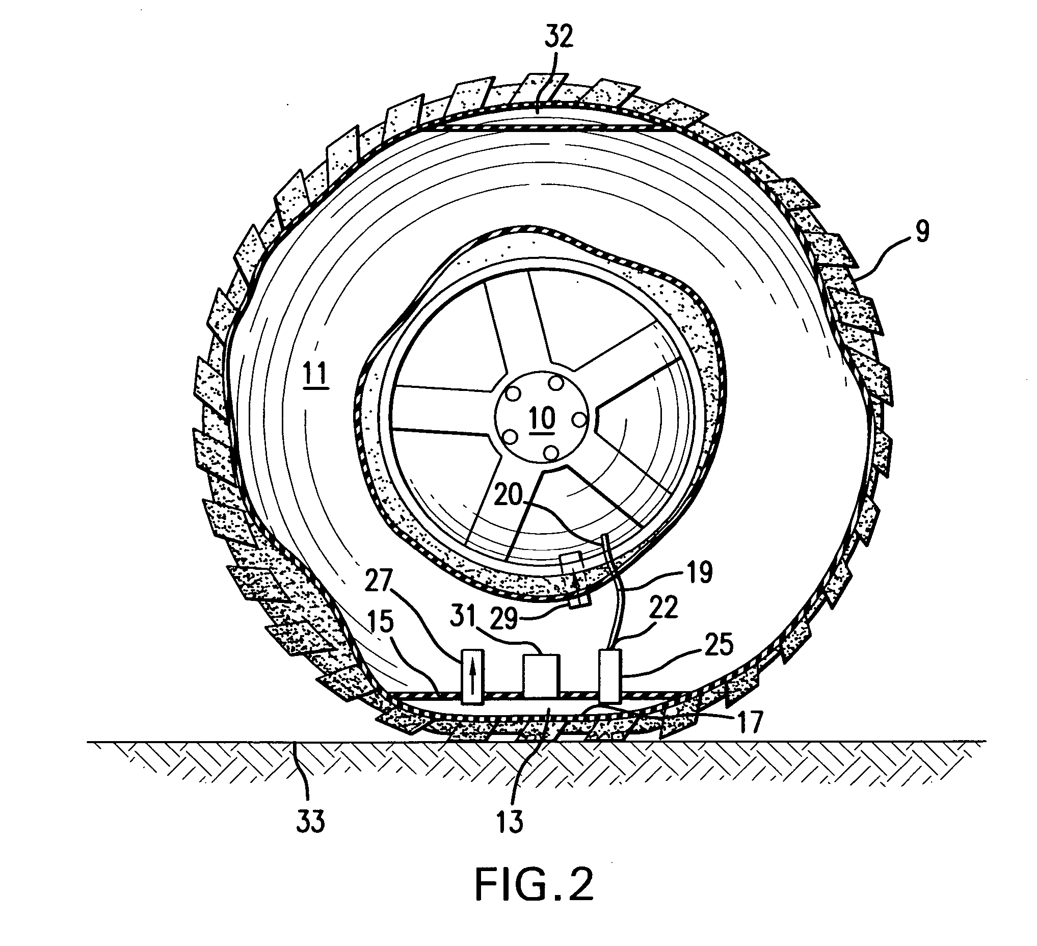 Integral pressure regulation system for tires and other vessels containing compressible fluids