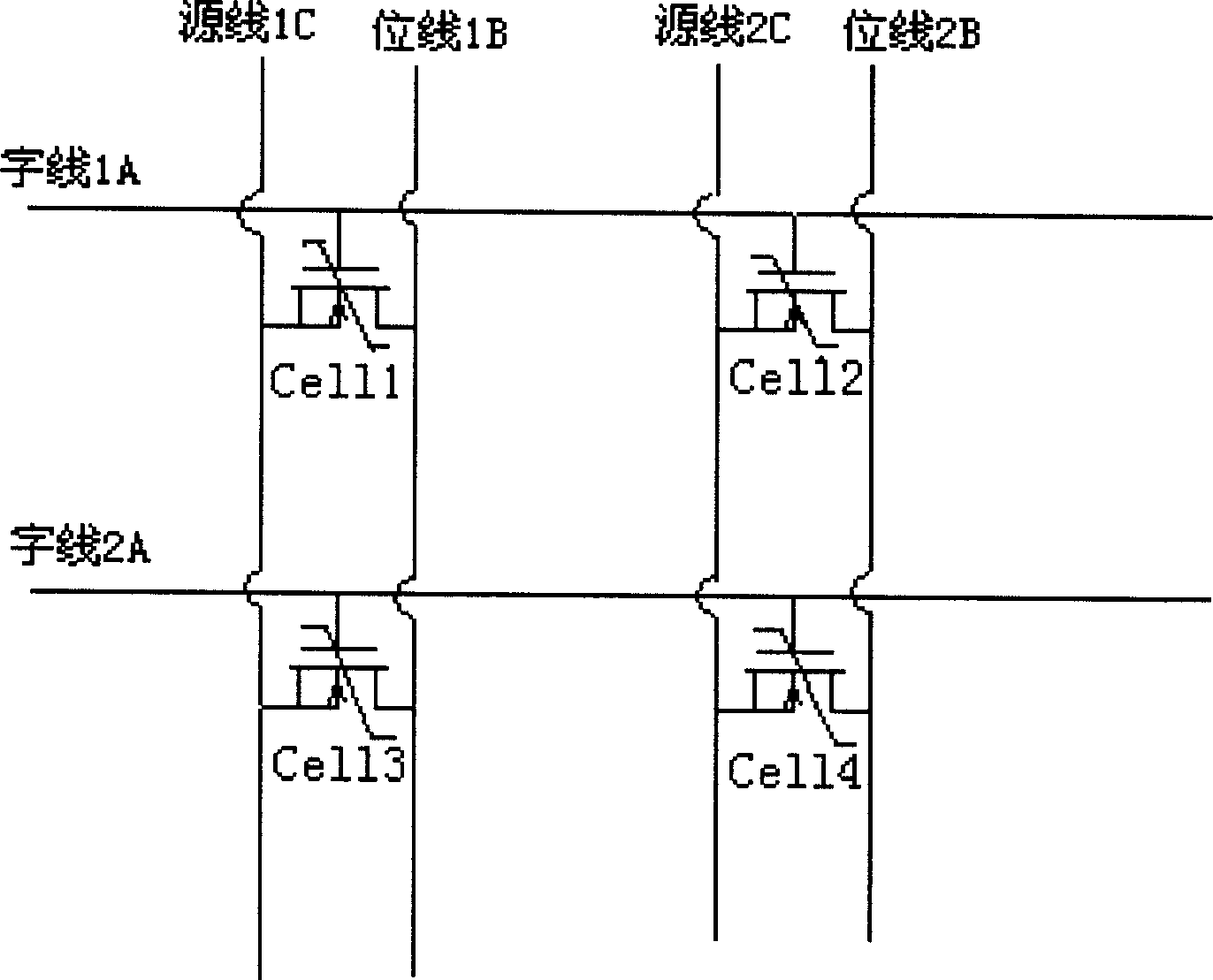 Programing method for ferroelectric dynamic random access single-tube unit array