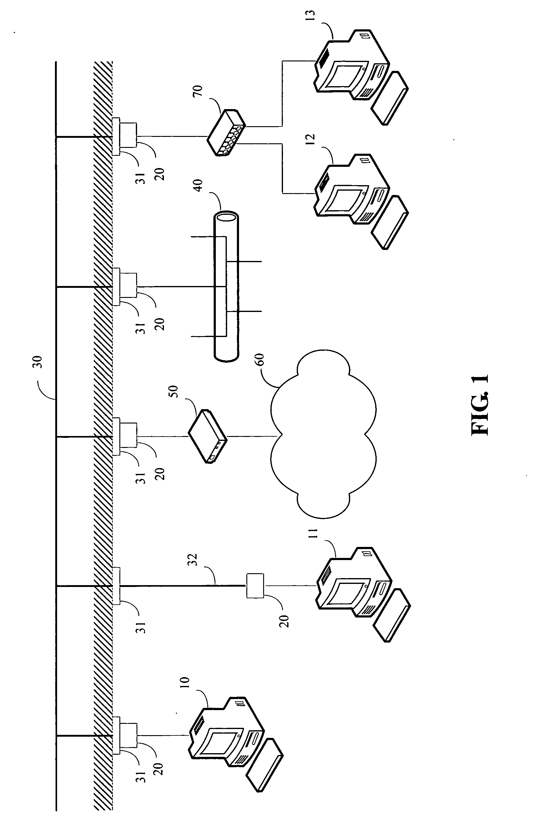 Power extension apparatus having local area network switching function