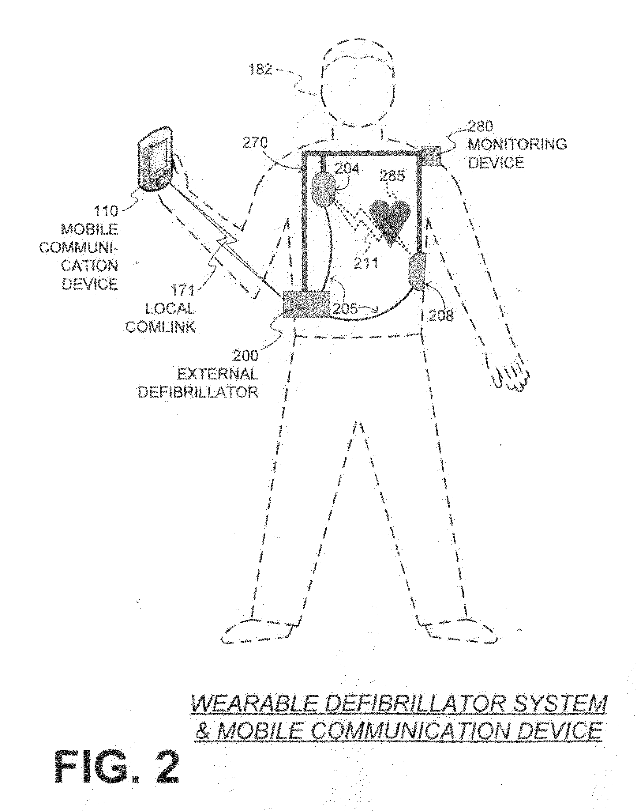 Mobile communication device & app for wearable defibrillator system