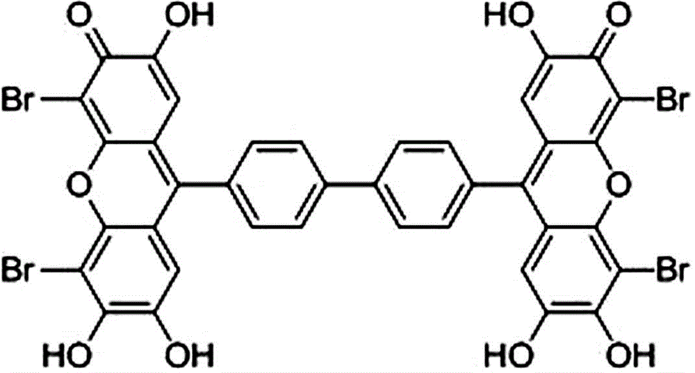 Preparation method and application of 9,9'-(4,4'-biphenyl)bisfluorone bromination reagent