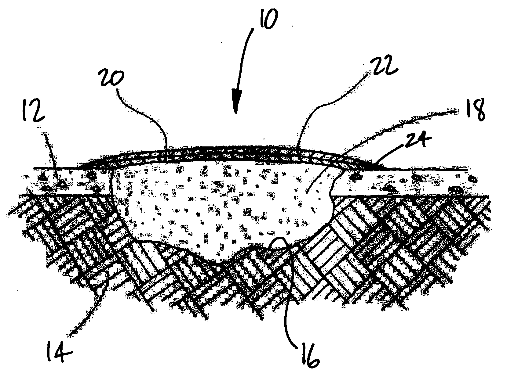 Method for repairing holes in pavement