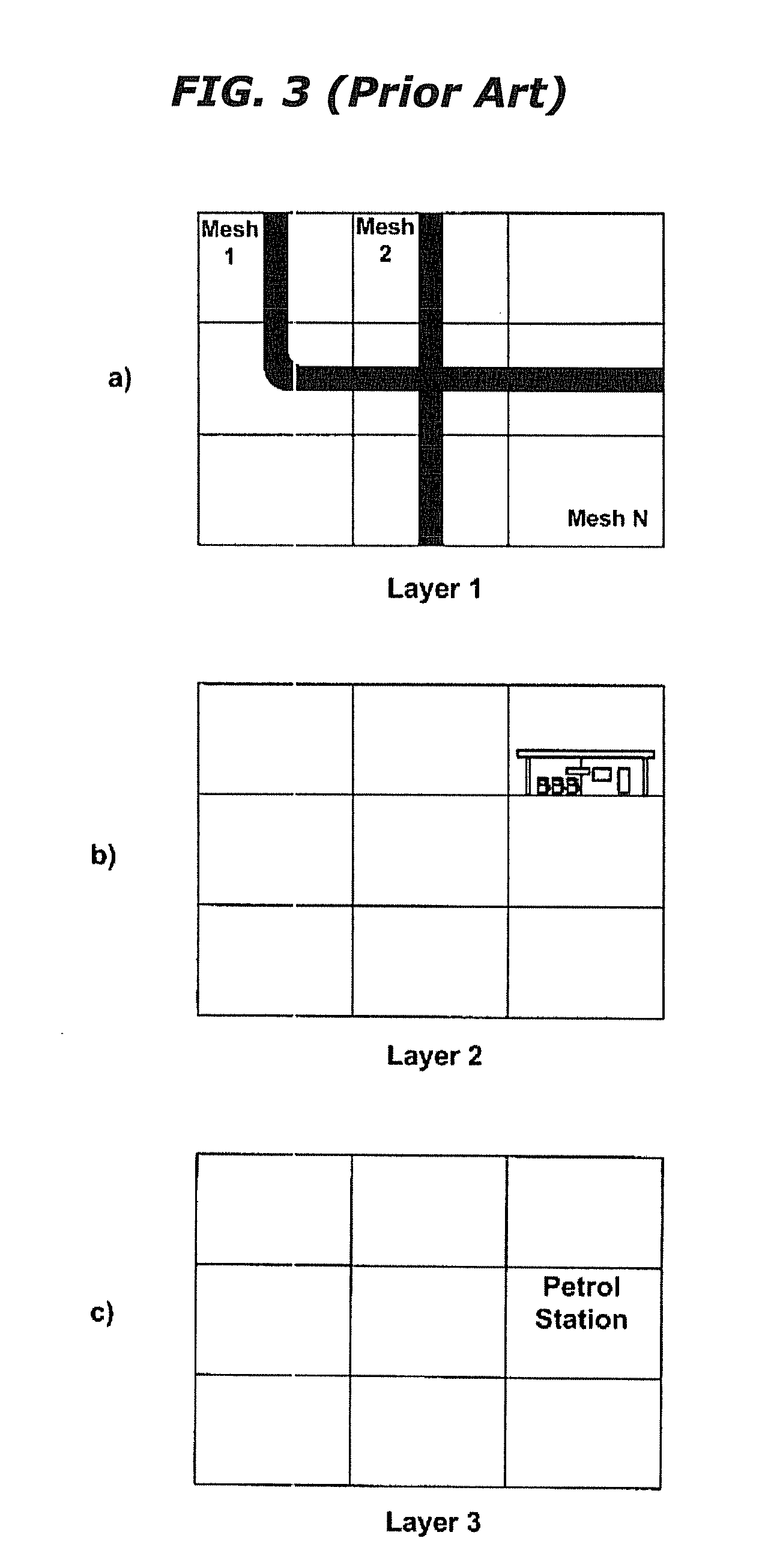 Navigation system for updating partly map layers, and method for the same