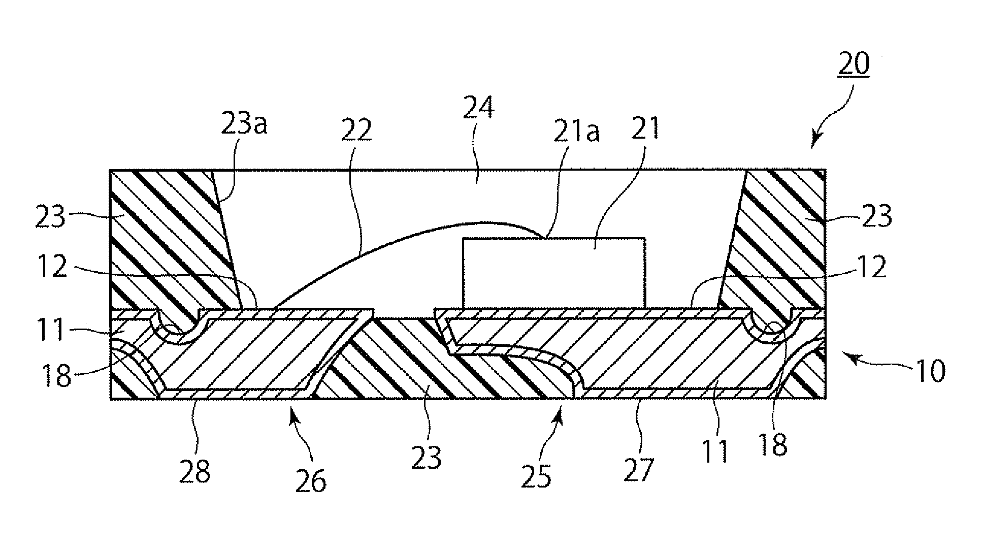 Lead frame for mounting LED elements, lead frame with resin, method for manufacturing semiconductor devices, and lead frame for mounting semiconductor elements