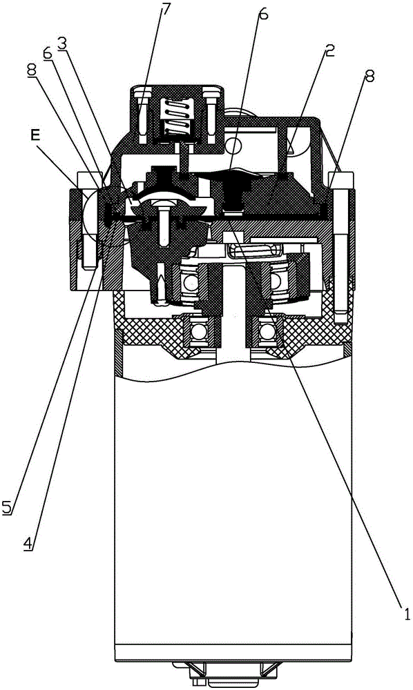 Reinforced sealing structure for working water cavity of reverse osmosis booster pump