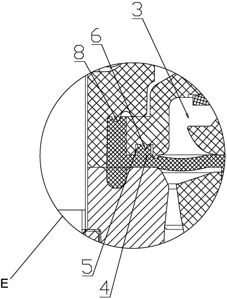 Reinforced sealing structure for working water cavity of reverse osmosis booster pump