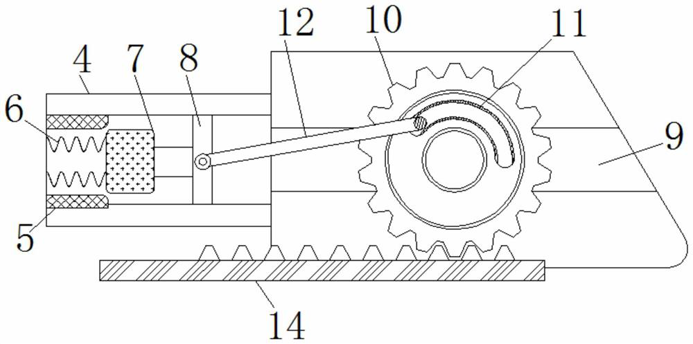 Door lock prying-resistant device based on gear transmission