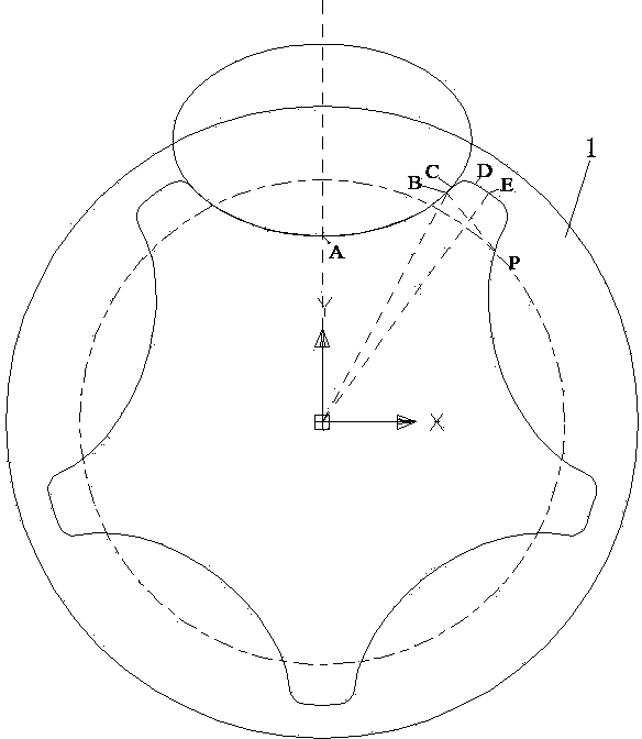 Elliptic-circular compound cycloid rotor oil pump, rotor thereof and rotor design method