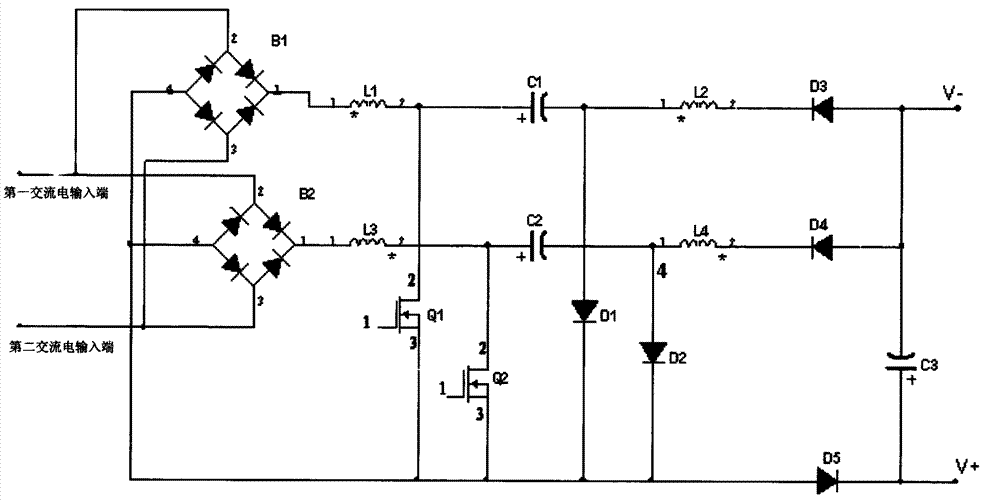 Interlaced on-line isolated double-cuk circuit